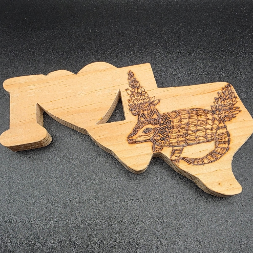 Wooden Armadillo Decor